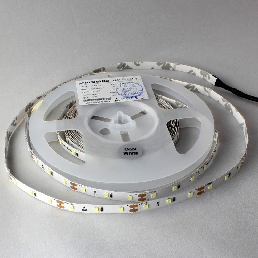 

Светодиодная лента LED RISHANG 4000K 60шт/м 12V 6w/m 5м R0860TA-C4
