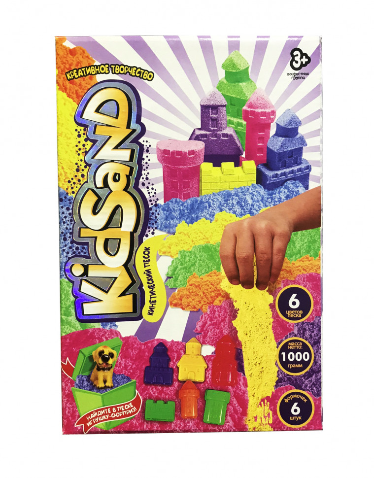 

Кинетический песок Danko Toys "KidSand" коробка 1000г KS-04-10 135691
