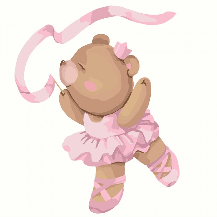 

Картина по номерам Идейка "Балеринка" 30*30см KHO2345 164664