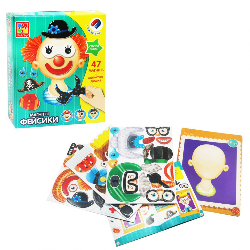 

Настольная магнитная игра Vladi Toys "Фейсики" VT3702-15 164054