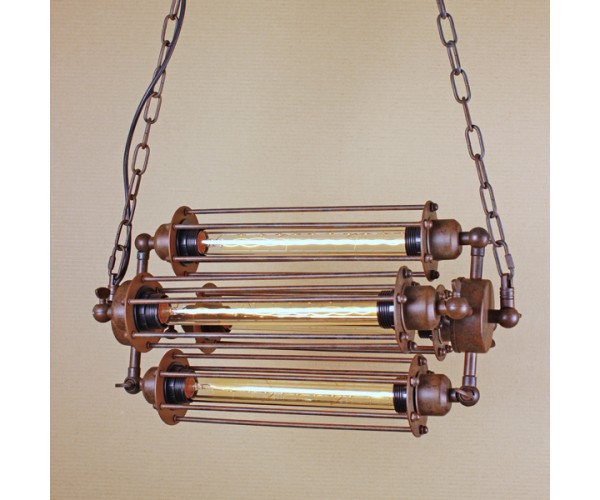 

ПОДВЕСНОЙ СВЕТИЛЬНИК LOFT INDUSTRIAL EDISON CAGE HORIZONTAL QUATRO CHAIN