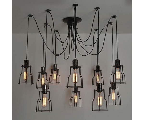

Люстра Loft Industrial 10 wire Cage Filament Pendant