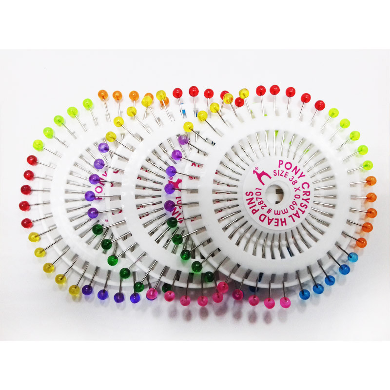 

Булавки наметочные с цветной головкой Pony