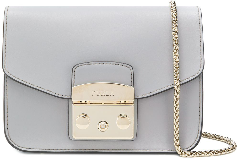 

Женская сумка кожаная Furla Metropolis Mini Crossbody 978680 Серая