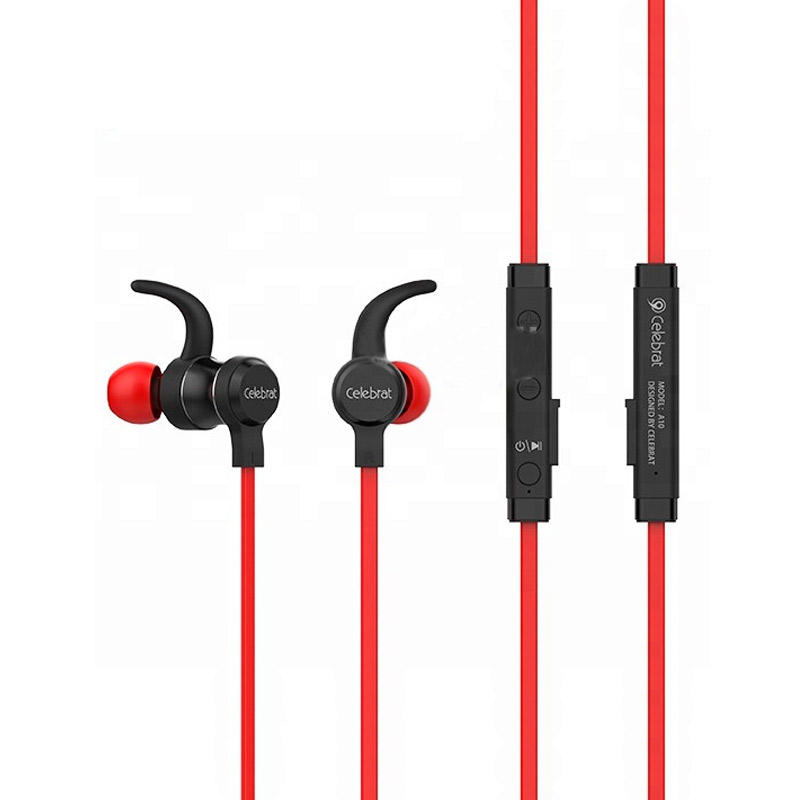 

Навушники Bluetooth Celebrat A10 червоні