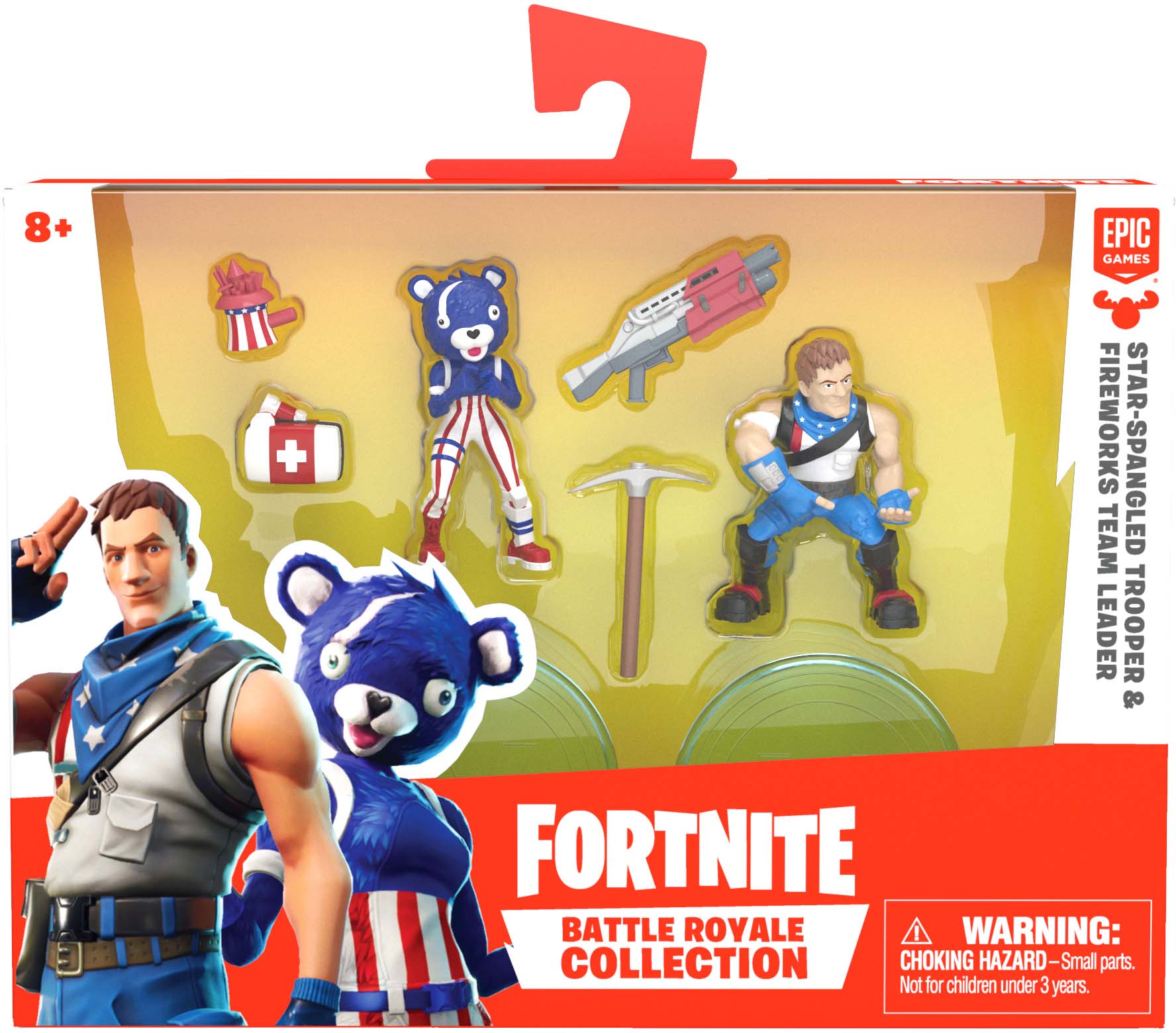 Набор игровых фигурок Fortnite Звездно-полосатый боец и Капитан команды ...