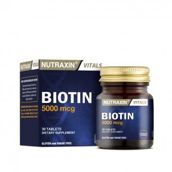 

Диетическая добавка "Биотин 5000 мкг" NUTRAXIN, 30 таблеток
