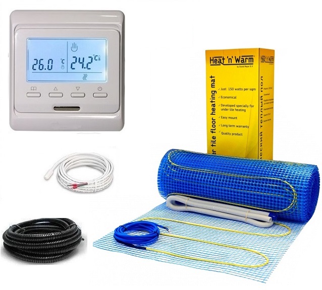 

Тепла підлога Grand Meyer EcoNG 150 двожильний мат 2250 Вт 15 м² з програмованим терморегулятором в комплекті