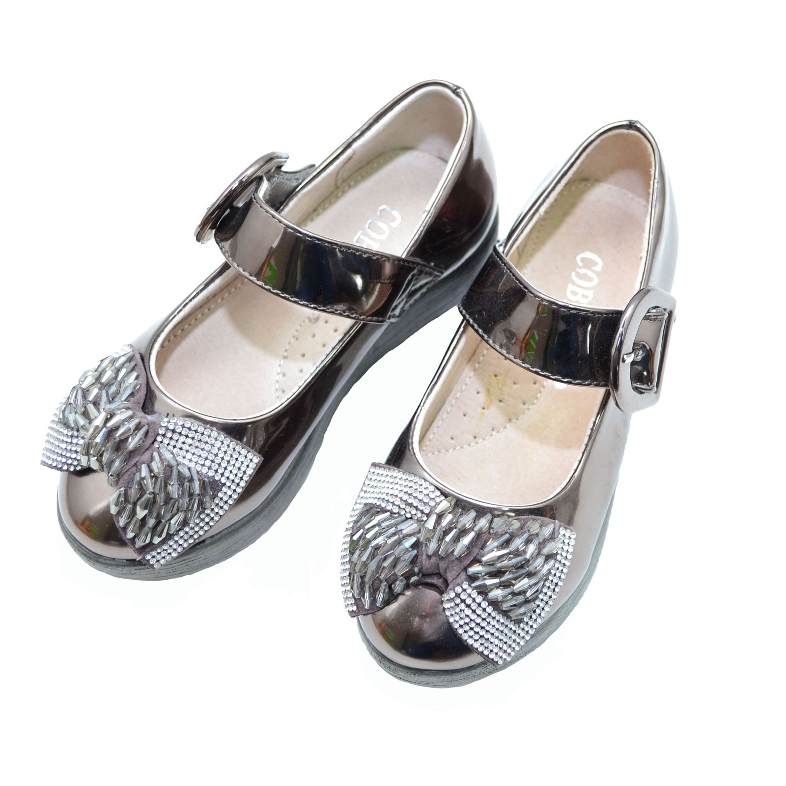 

Туфли школьные для девочки Sovenok 9032 28 Бронзовый