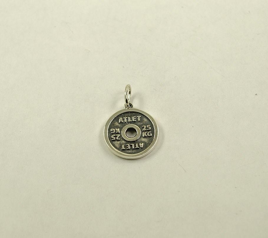 

Кулон блин от штанги Maxi Silver 8978