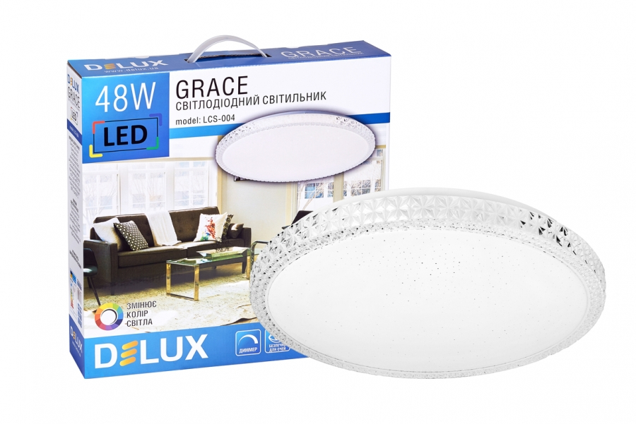 

Светильник светодиодный Delux LCS-004 Grace 48W 3000/6000K+пульт