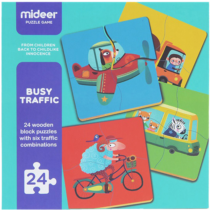 

Деревянный пазл MiDeer Мои первый транспорт 24 части (MD3037)