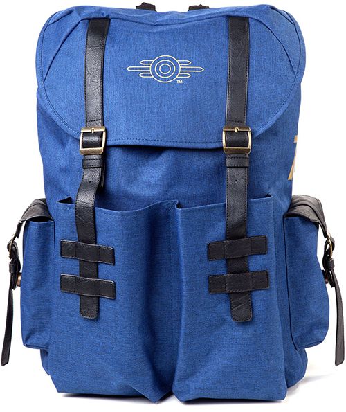 

Рюкзак Difuzed Fallout - Gold Foil Logo Printed Solid Blue Melange Backpack