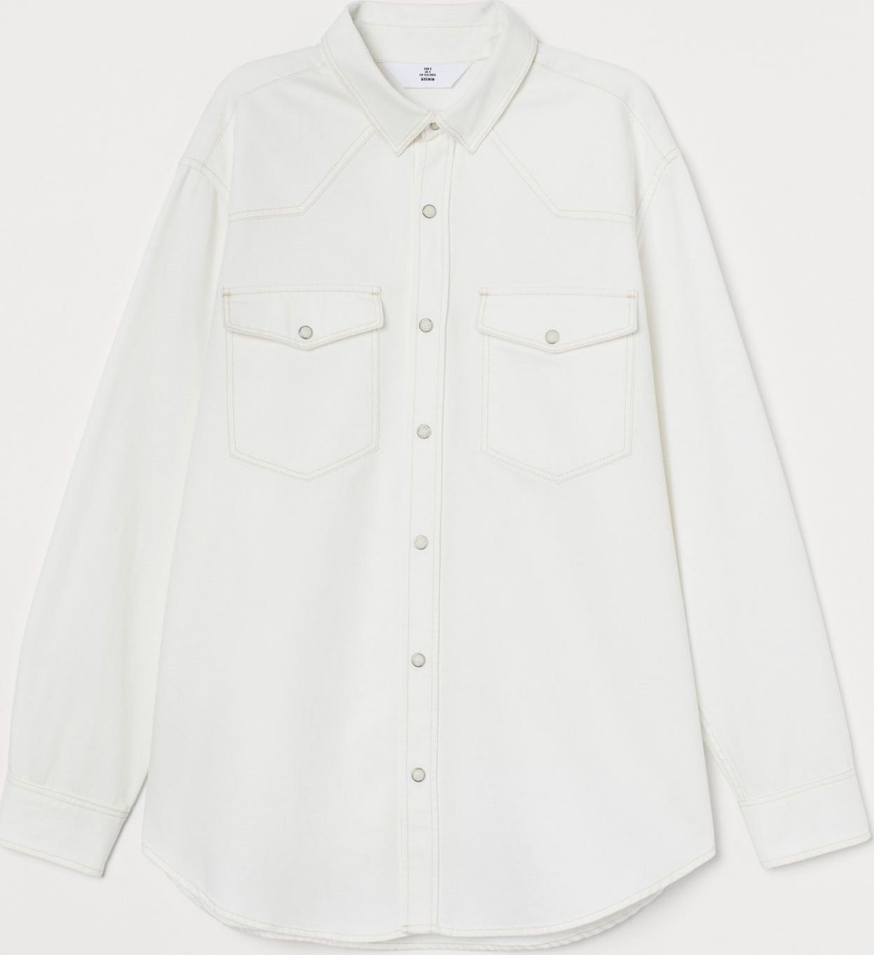 

Рубашка джинсовая H&M 0875272-1 M Белая