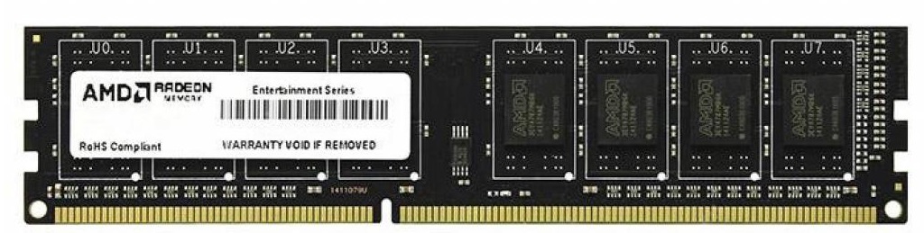 

Оперативная память AMD DDR3-1600 4096MB PC3-12800 R3 Value (R534G1601U1SL-U)
