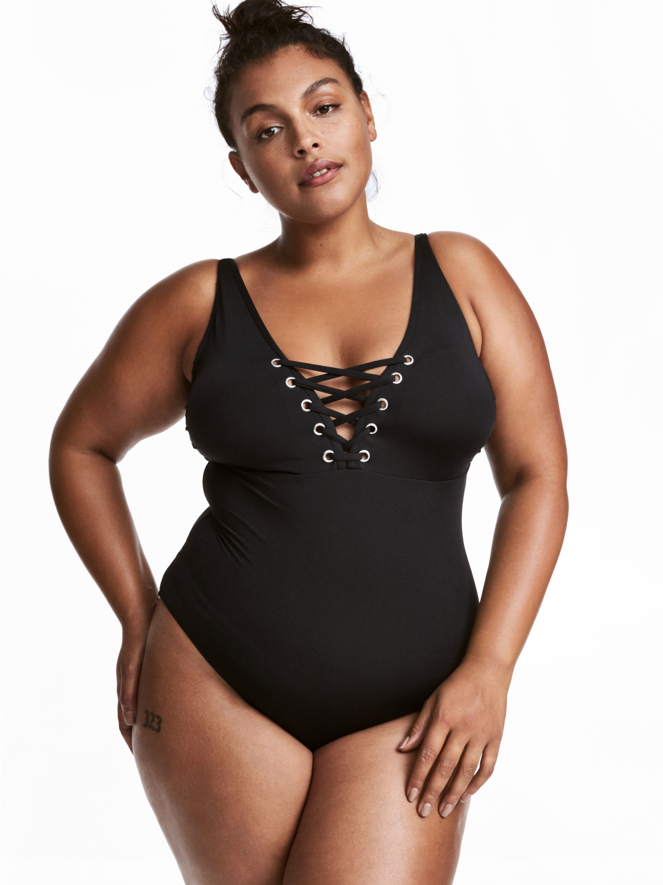 

Слитный купальник женский H&M 4559446 54 Черный