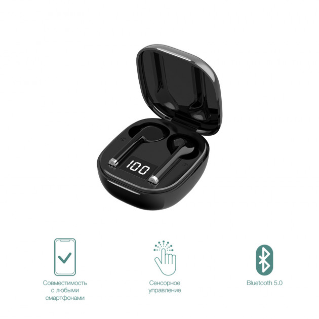 

Беспроводные вакуумные Bluetooth 5.0 наушники TWS Pro TW11 Чёрные (450544-2)