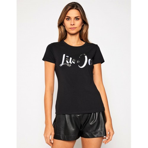

Футболка Liu Jo TF0063 J0088 09907 XS Чорна