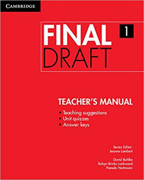 

Final Draft Level 1 Teacher's Manual