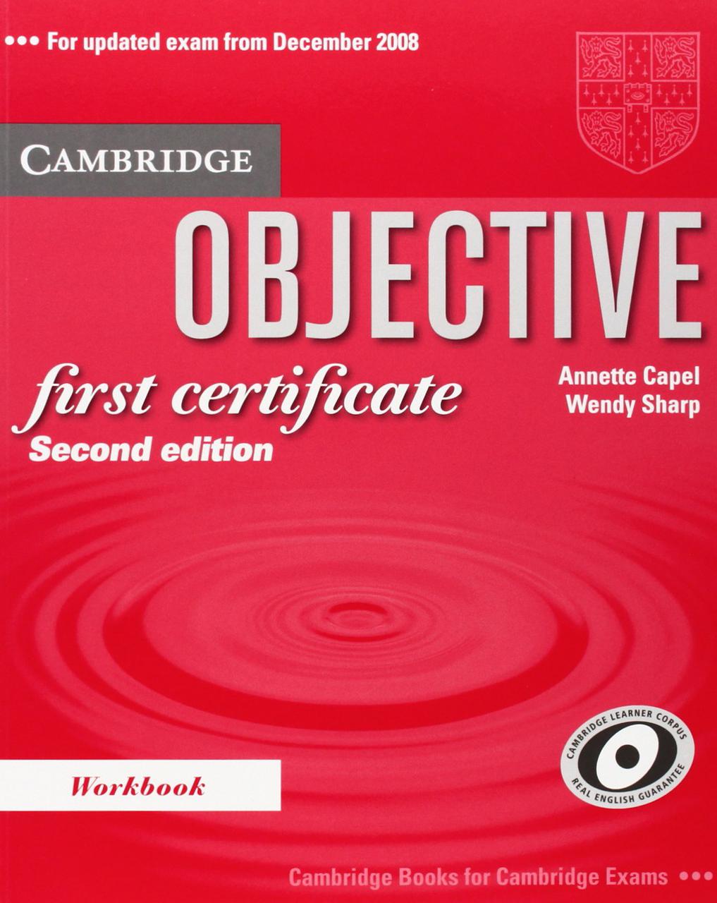 

Objective First Certificate Workbook