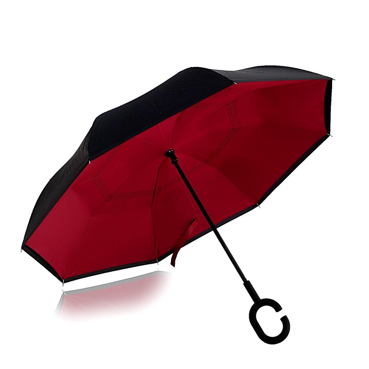 

Зонт наоборот Up-brella умный зонт-трость красный