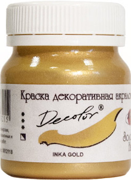 

Краска акриловая Таир Деколор Золото Инков 50 мл (4620750293215)