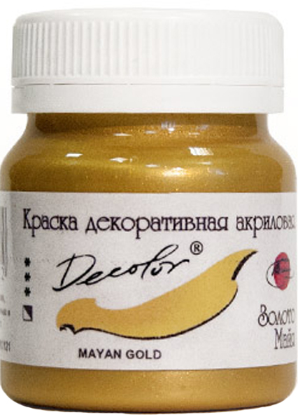 

Краска акриловая Таир Деколор Золото Майя 50 мл (4620750293222)