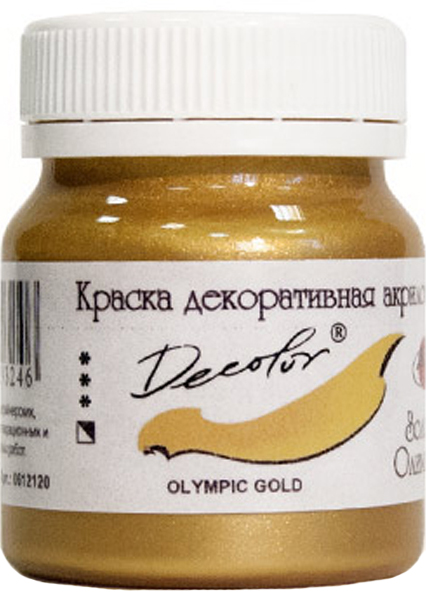 

Краска акриловая Таир Деколор Золото Олимпик 50 мл (4620750293246)