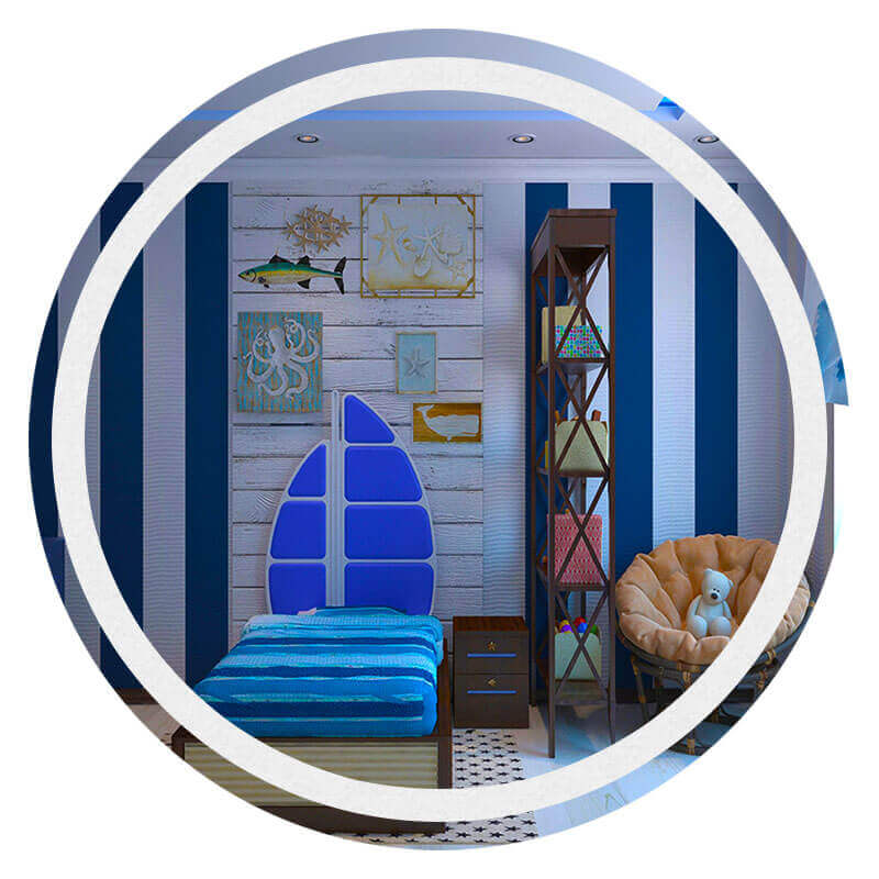 

Зеркало SmartWorld Bella с рисунком круглое 110x110x3 см (P-Bella-110x110)