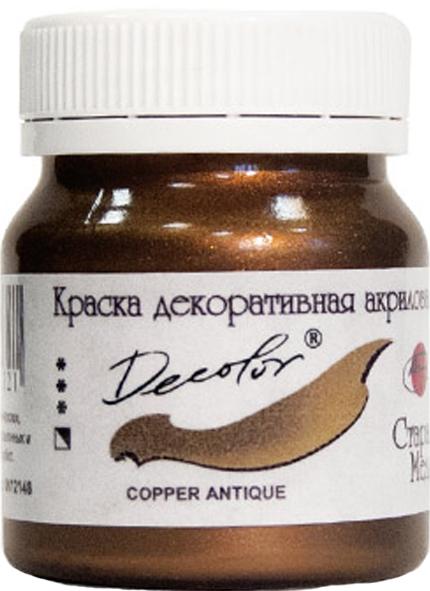 

Краска акриловая Таир Деколор Медь Старая 50 мл (4620750293321)