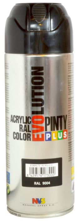 

Краска аэрозоль на водной основе Pintyplus Evolution Ral 9004 Черная 400 мл (8429576173000)