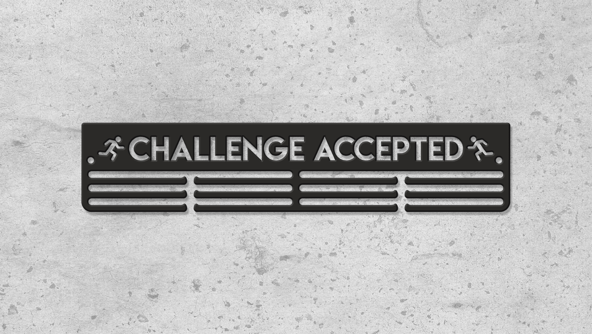 

Медальница "E-Trophy" Challenge accepted Стальная (черный)