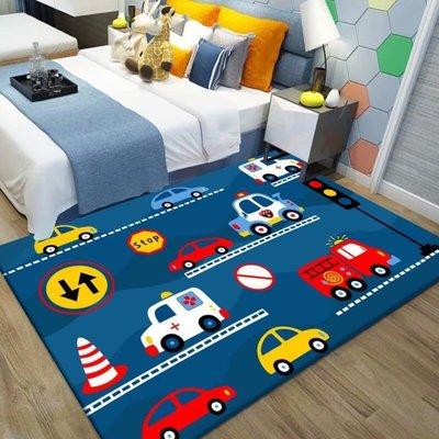 

Детский ковер безворсовый 140*190 Homytex Cars mavi
