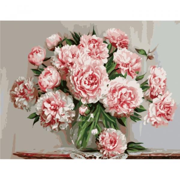 

Набір для розпису за номерами Идейка Букети Ніжні півонії 40х50 см (КНО1067-mt)