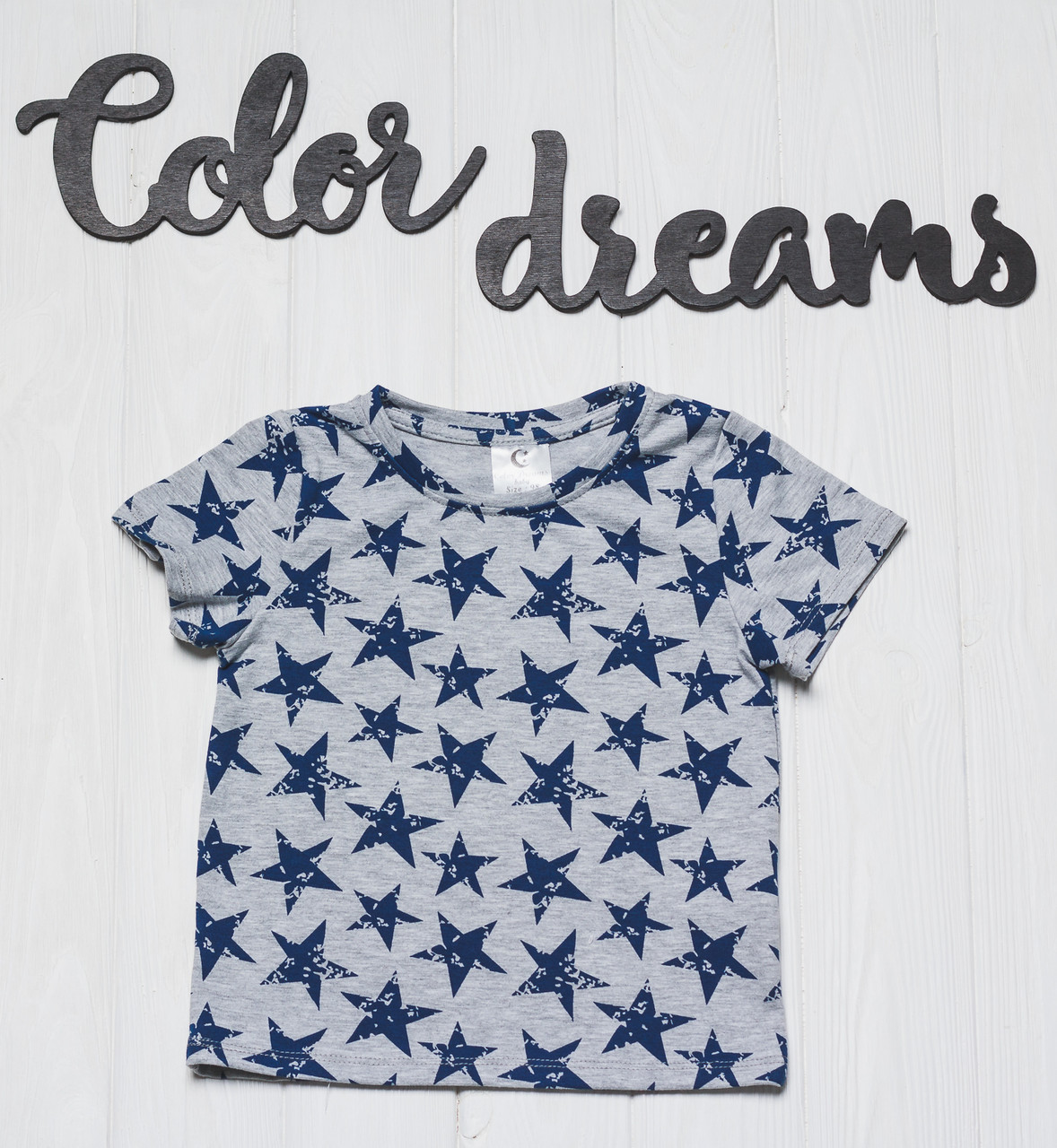 

Футболка Color Dreams 1045/78 116 Серо-синяя