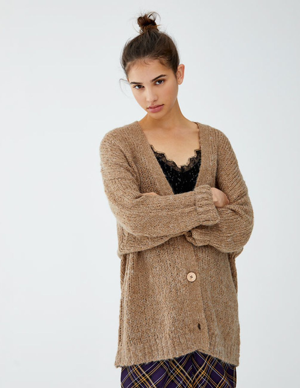 

Кардиган PULL & BEAR Ж1052494 (9581/306/724) цвет коричневый M
