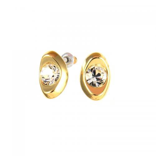 

Серьги Colibra овальные с прозрачными кристаллами Swarovski в позолоте P11177Au
