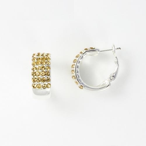 

Серьги Colibra полукольца с кристаллами Swarovski желтого цвета P12979Ag/1