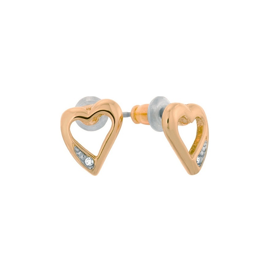 

Серьги Colibra сердечко в позолоте с кристаллом Swarovski P14350Au