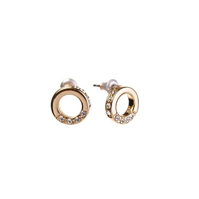 

Серьги Colibra маленькие кольца с кристаллами Swarovski P14074Au