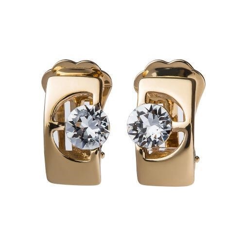 

Клипсы Colibra прямоугольники с кристаллами Swarovski в позолоте E7963Au