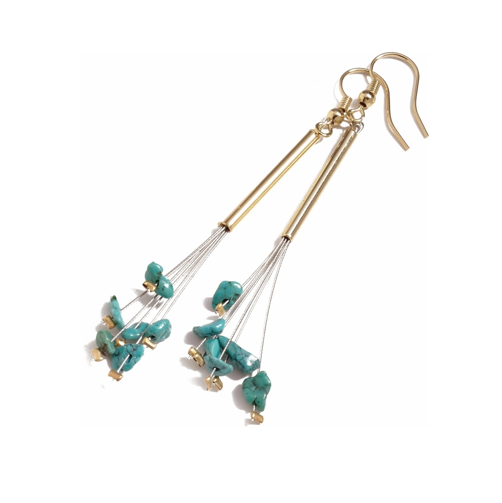 

Серьги Colibra грозди бирюзы P10381/2Au