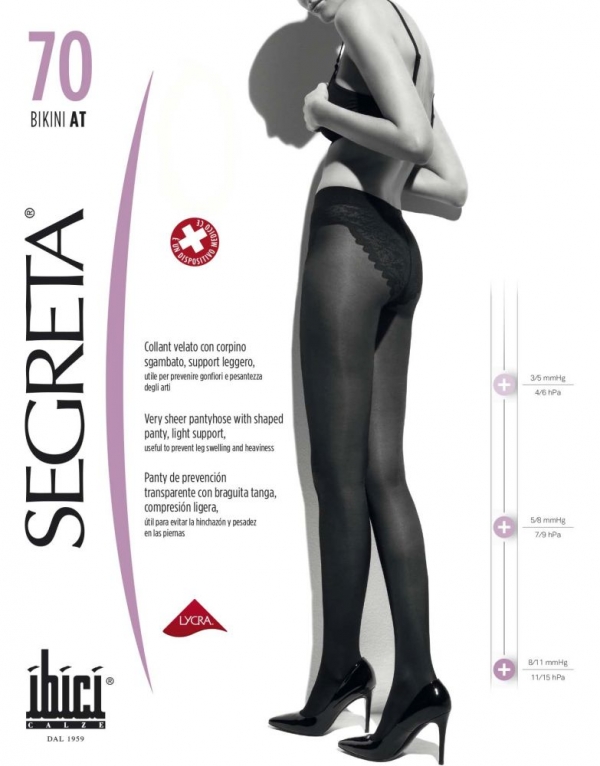 

Компрессионные колготки Segreta Bikini 70 collant nero 3