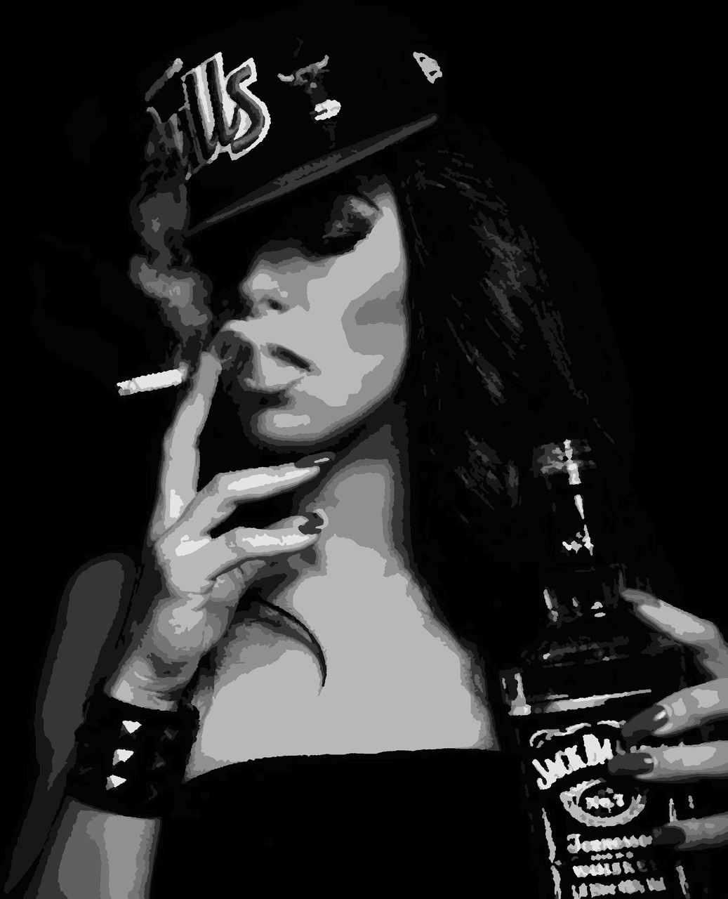 

Картины по номерам "Вечірка з Jack Daniels" 50*60 см