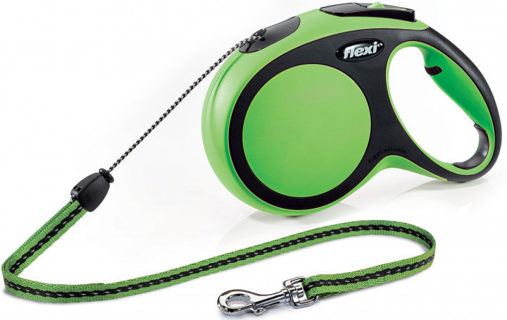 

Поводок - рулетка трос 8 м до 20 кг New COMFORT Cord Leash M зеленая Flexi BGL-FL-95