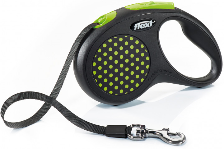 

Поводок - рулетка лента 5 м до 15 кг DESIGN S, Cord Leash зеленая Flexi BGL-FL-88