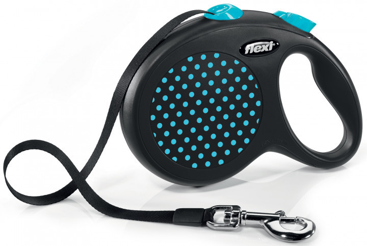 

Поводок - рулетка лента 5 м до 25 кг DESIGN, Tape Leash M синяя Flexi BGL-FL-103