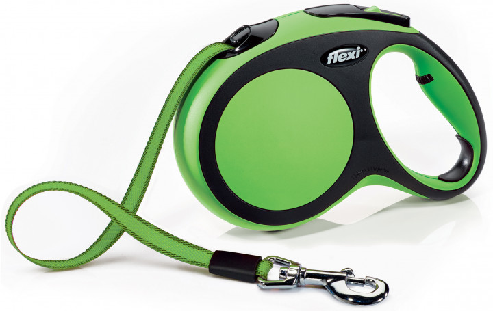 

Поводок - рулетка лента 5 м до 60 кг New COMFORT Tape Leash L зеленая Flexi BGL-FL-07