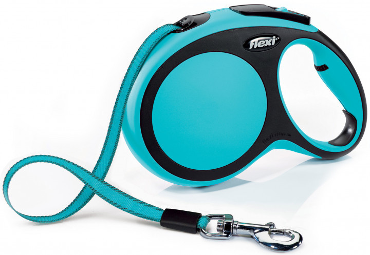 

Поводок - рулетка лента 8 м до 50 кг New COMFORT Tape Leash L синяя Flexi BGL-FL-328