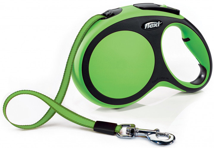 

Поводок - рулетка лента 8 м до 50 кг New COMFORT Tape Leash L зеленая Flexi BGL-FL-324